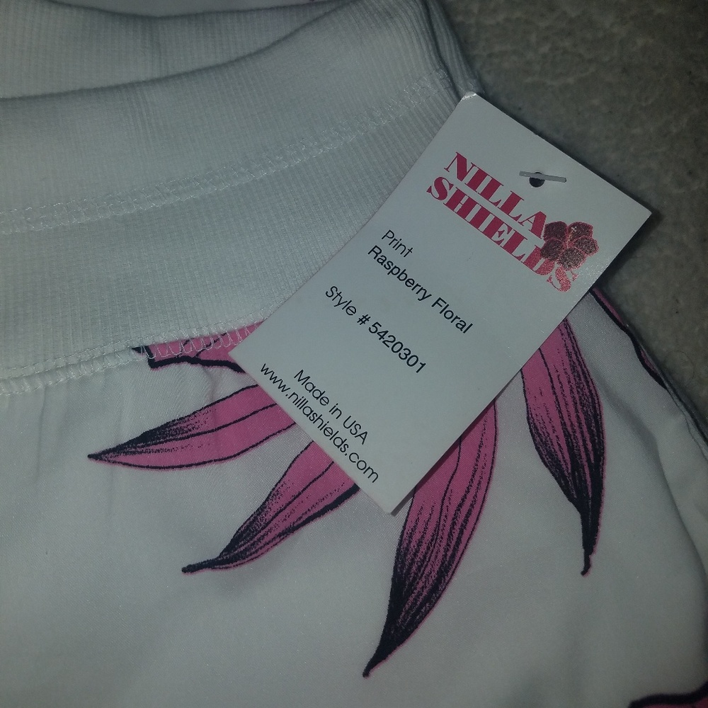 Nilla shields white and floral pants